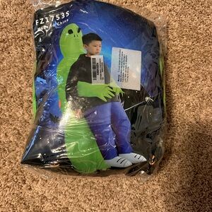 Inflatable Alien Costume with Blue and Black Design
